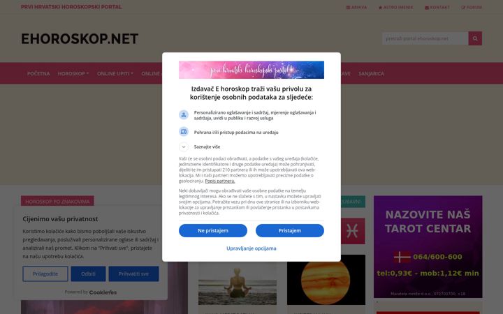 Képernyőkép: ehoroskop.net