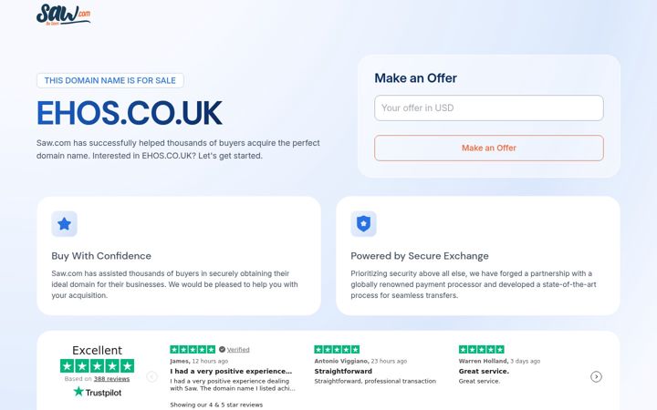 Screenshot of ehos.co.uk