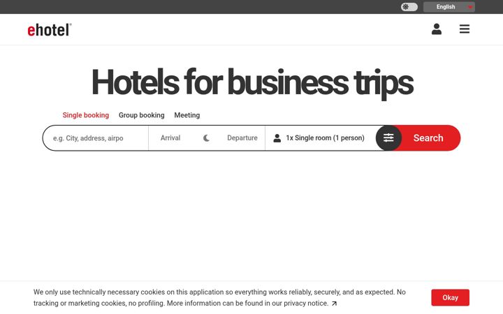 Screenshot von ehotelag.com