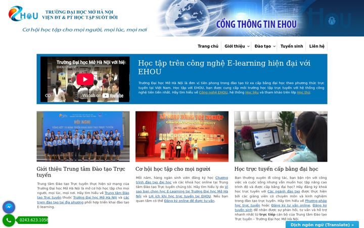 Screenshot of ehou.edu.vn