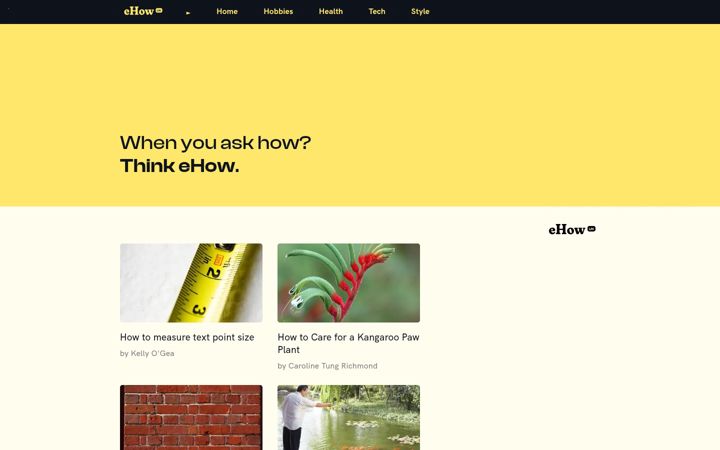 Screenshot ta' ehow.co.uk