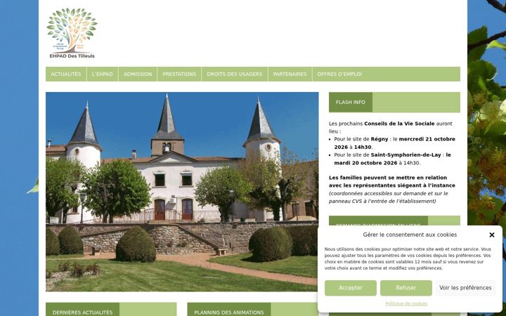 Ekrānuzņēmums no ehpad-destilleuls.fr