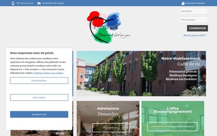Screenshot of ehpad-public-beaumont.com