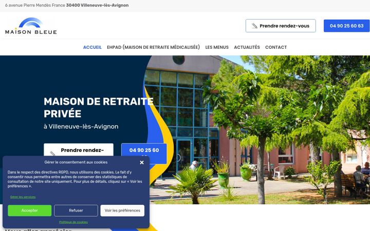 Screenshot ta' ehpadmaisonbleue.fr