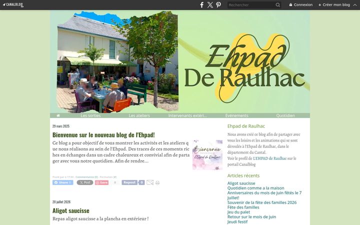 Screenshot of ehpadraulhac.com
