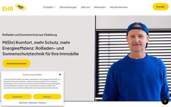 Ekrānuzņēmums no ehr-gmbh.de