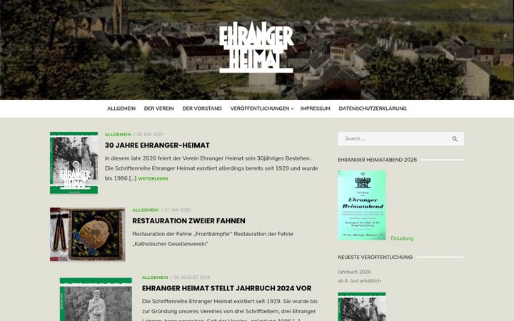 Ekrānuzņēmums no ehranger-heimat.de