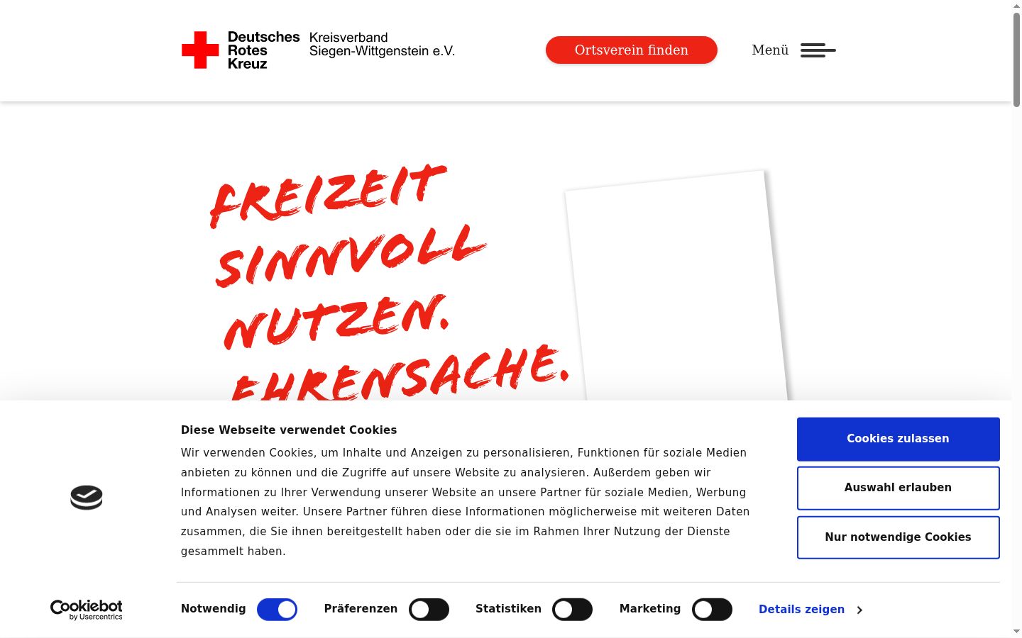 Screenshot tal-banner tal-kunsens muri qabel kwalunkwe interazzjoni