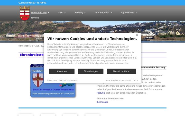 Ekrānuzņēmums no ehrenbreitstein.de