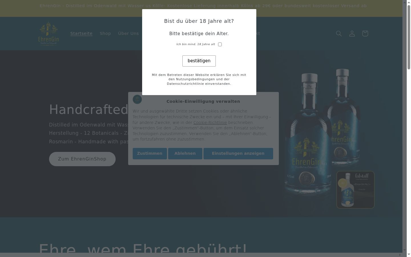 Ekrānuzņēmums ar piekrišanas baneri, kas tika rādīts pirms jebkādas mijiedarbības