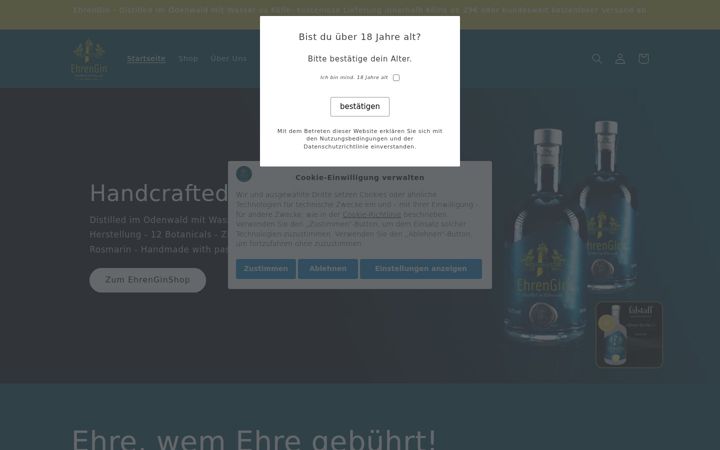 Ekrānuzņēmums no ehrengin.de