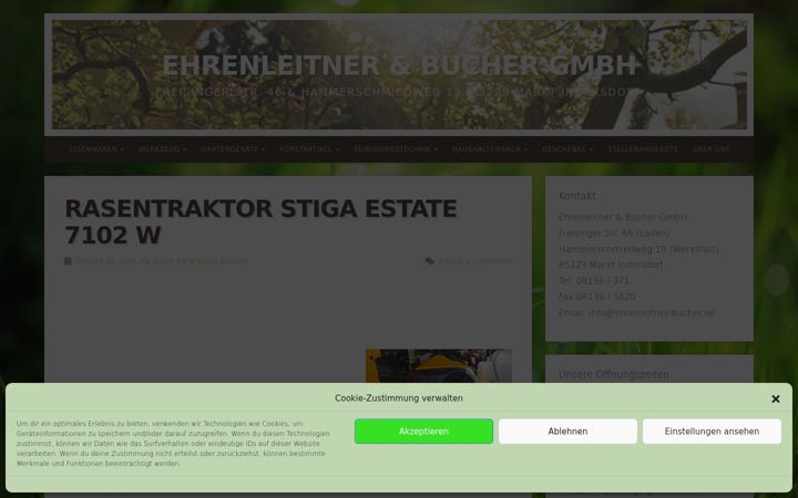 Ekrānuzņēmums no ehrenleitner-bucher.de