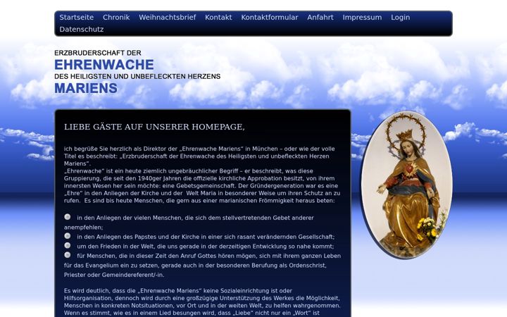 Screenshot of ehrenwache-mariens.de