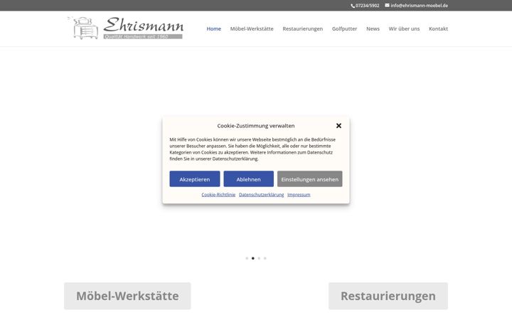 Screenshot van ehrismann-moebel.de