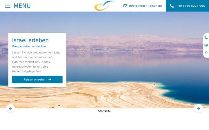 Screenshot van ehrlich-reisen.de