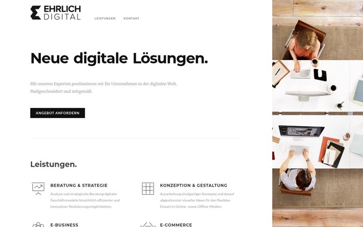 Screenshot of ehrlich.digital