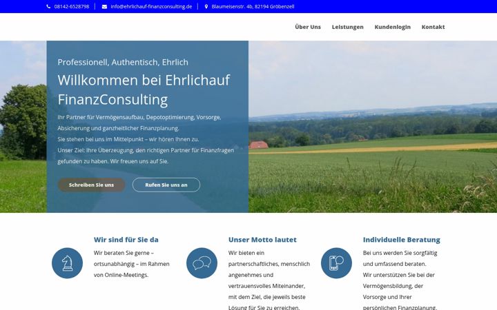 Screenshot van ehrlichauf-finanzconsulting.de
