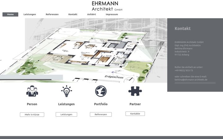 Screenshot van ehrmann-architekt.de