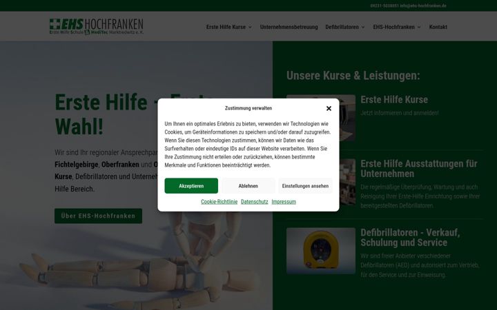 Screenshot of ehs-hochfranken.de