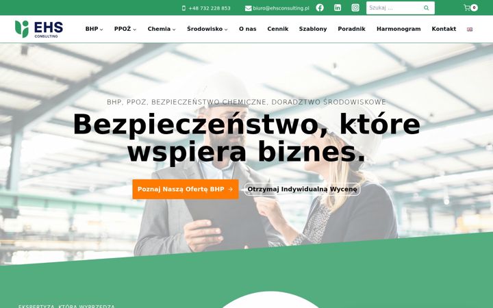 Snímek obrazovky ehsconsulting.pl