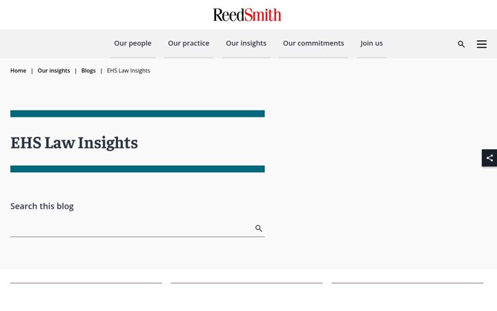 Screenshot of ehslawinsights.com