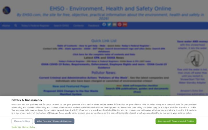 Screenshot of ehso.com