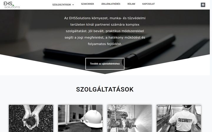 Captura de ecrã de ehssolutions.hu