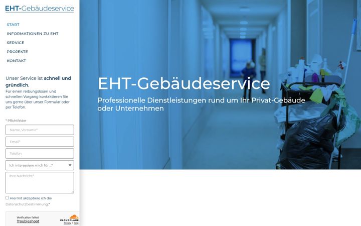 Snimka zaslona za eht-gebaeudeservice.de