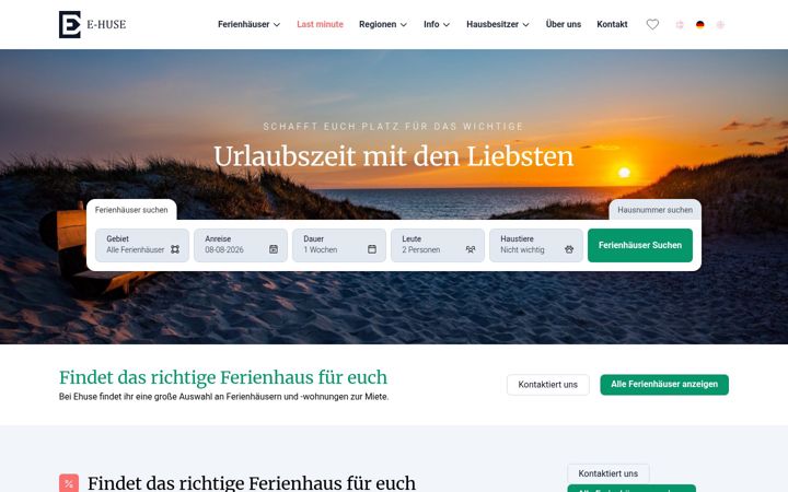 Screenshot of ehuse.de