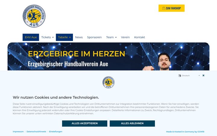 Snimka zaslona za ehv-aue.de