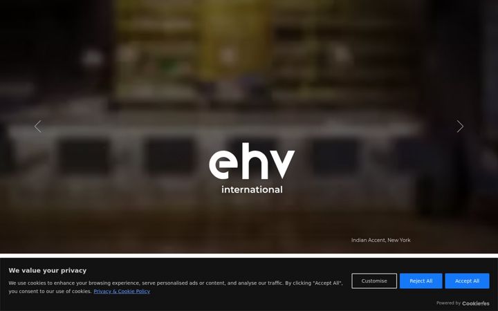Screenshot of ehvinternational.com