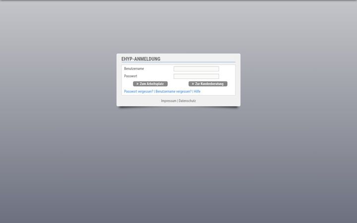Screenshot of ehyp.de