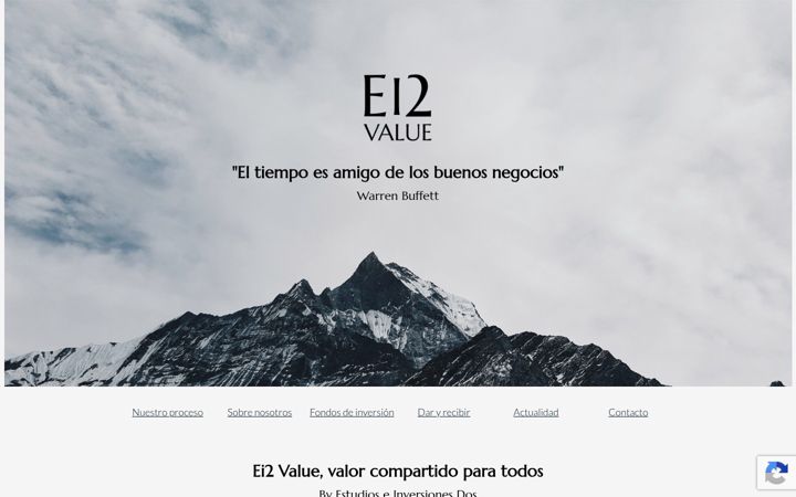 Screenshot of ei2value.com