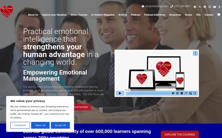 Screenshot of ei4change.com
