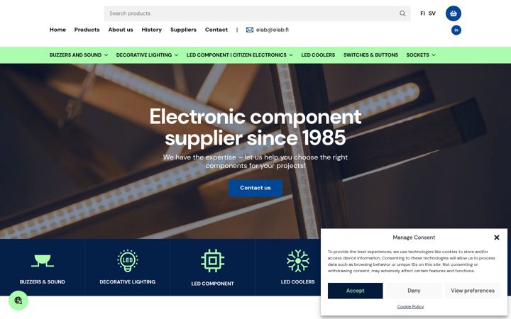 Screenshot of eiab.fi