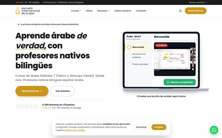 Screenshot of eiarabe.com