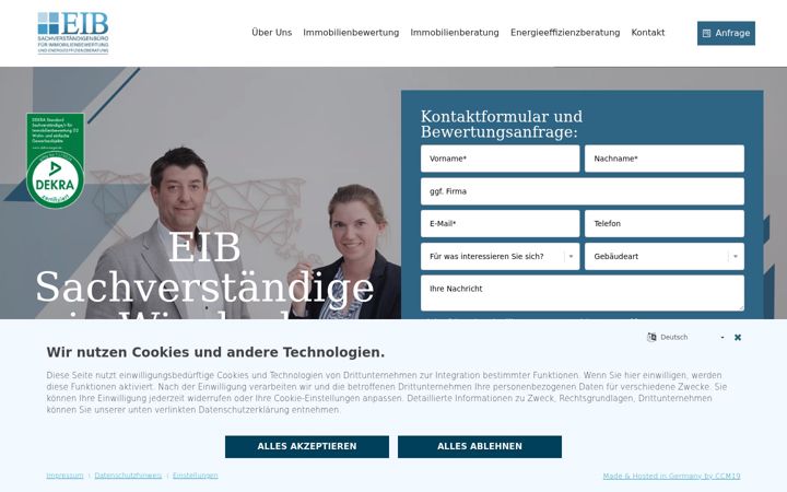 Screenshot of eib-immobilienbewertung.de