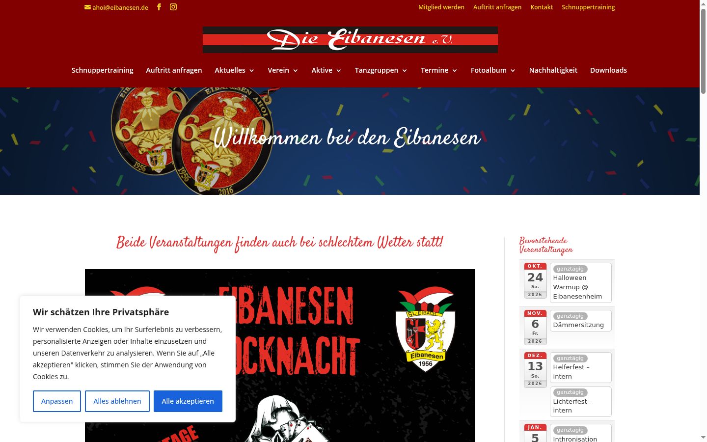Screenshot tal-banner tal-kunsens muri qabel kwalunkwe interazzjoni