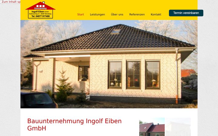Screenshot of eiben-bau.de