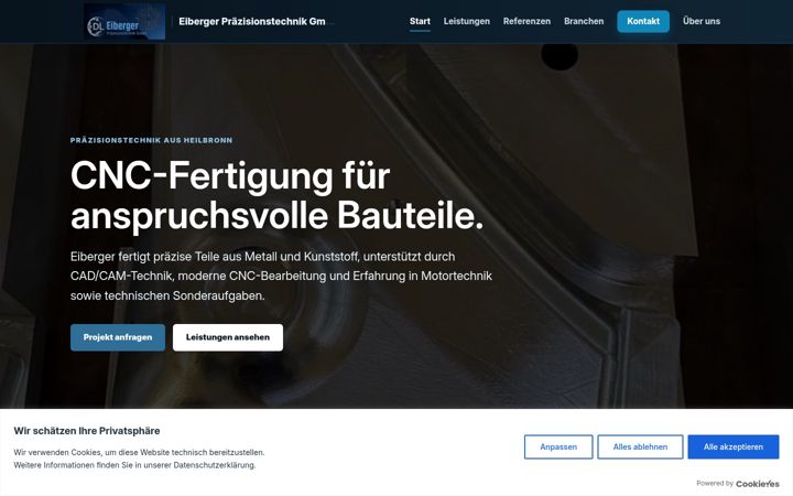Capture d'écran de eiberger-praezisionstechnik.de