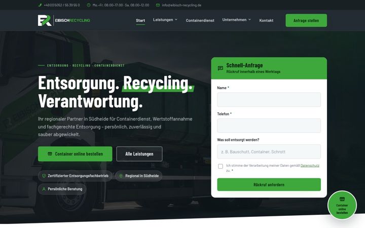 Screenshot of eibisch-recycling.de
