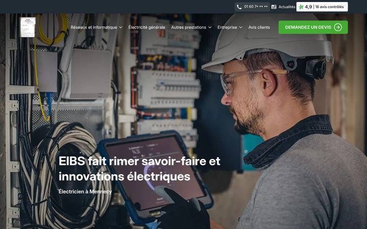 Screenshot of eibs-electricite.com