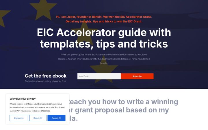 Screenshot of eic-accelerator-guide.com