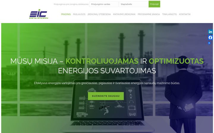 Ekraanipilt saidist eic-energy.com
