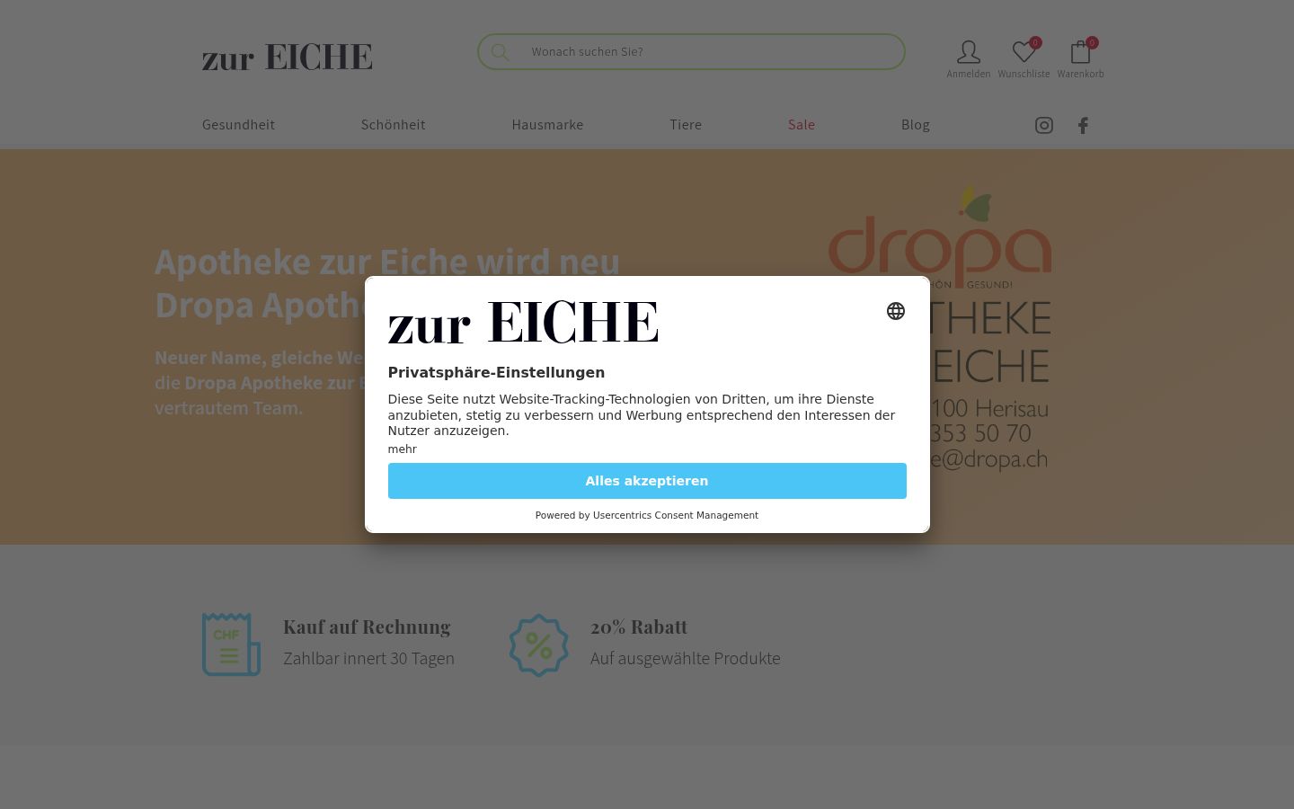 Screenshot van de toestemmingsbanner zoals getoond vóór enige interactie