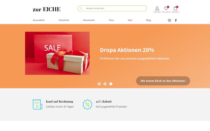 Screenshot of eiche.ch