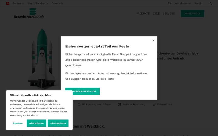 Screenshot of eichenberger.com