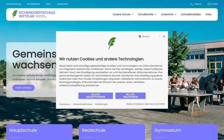 Ekrano kopija eichendorffschule-wetzlar.de