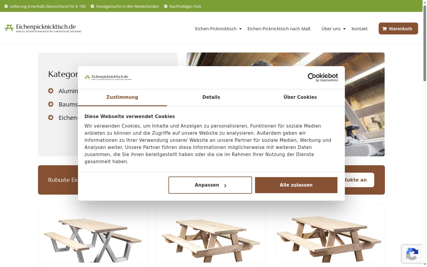Capture d'écran de la bannière de consentement affichée avant toute interaction