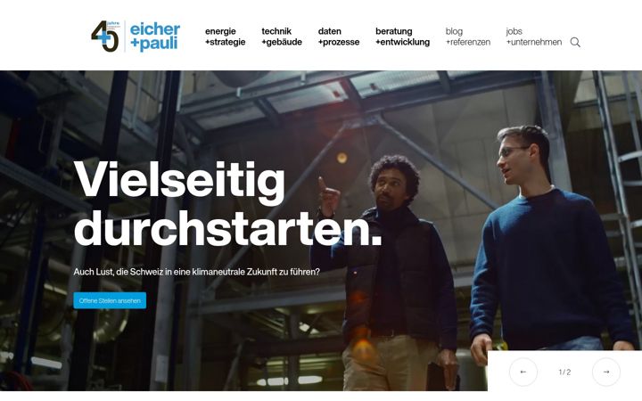 Screenshot of eicher-pauli.ch